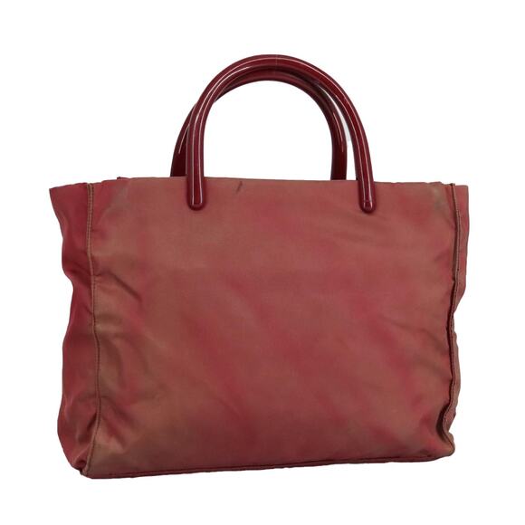 PRADA Hand Bag Nylon Red Silver - Picture 1 of 12